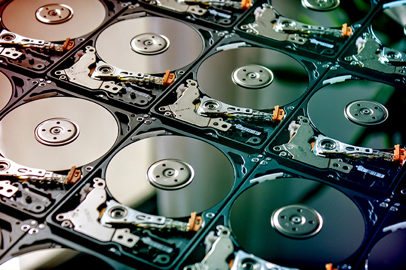 Hard drives ready to be wiped