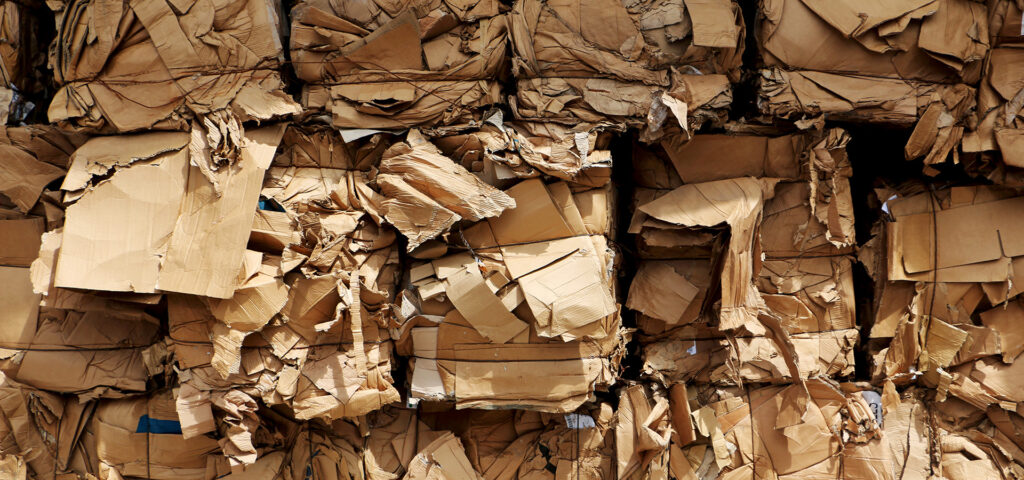 Cardboard ready to be recycled