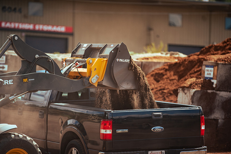 Mulch pickup at DTG facility